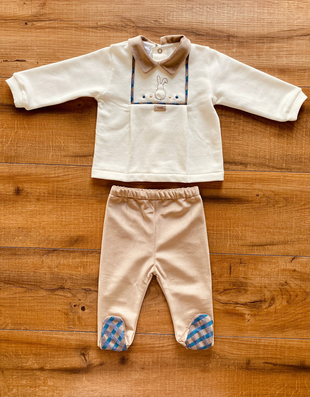Cotton romper two piece for him - Marlu°® Made in Italy
