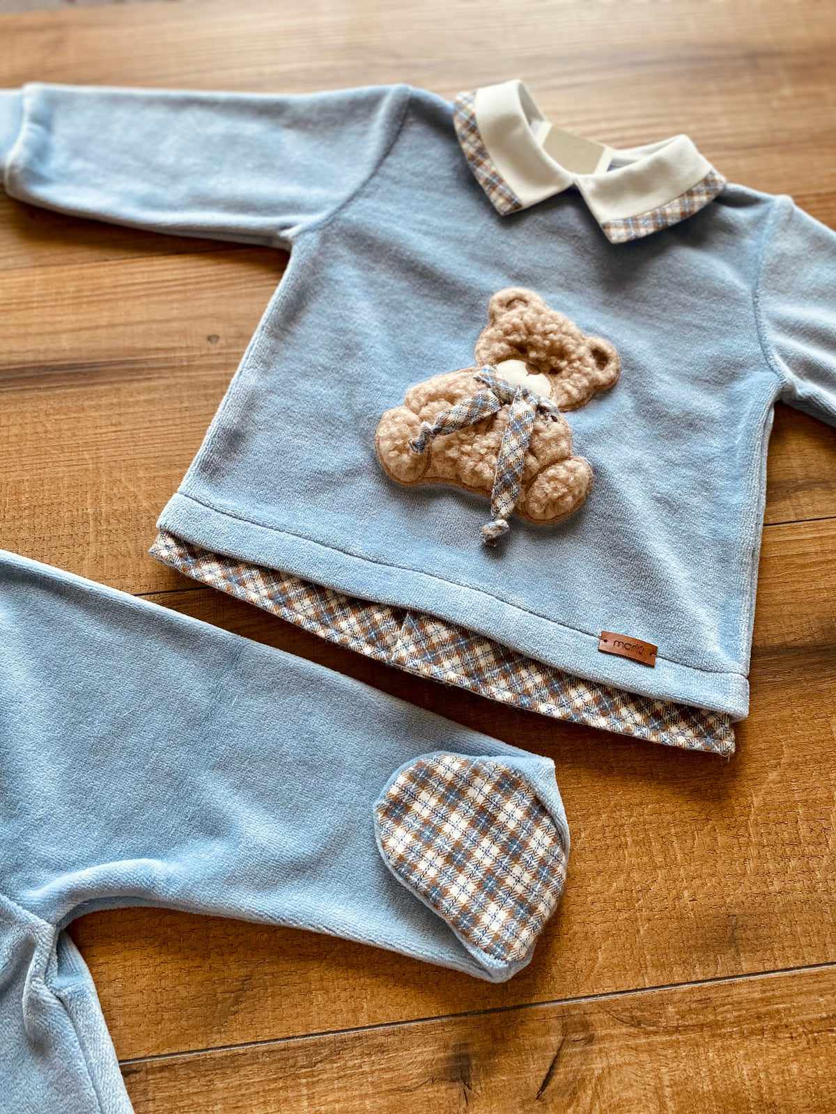 Two-piece sleepsuit for him - teddy bear - Marlu°® Summer collection