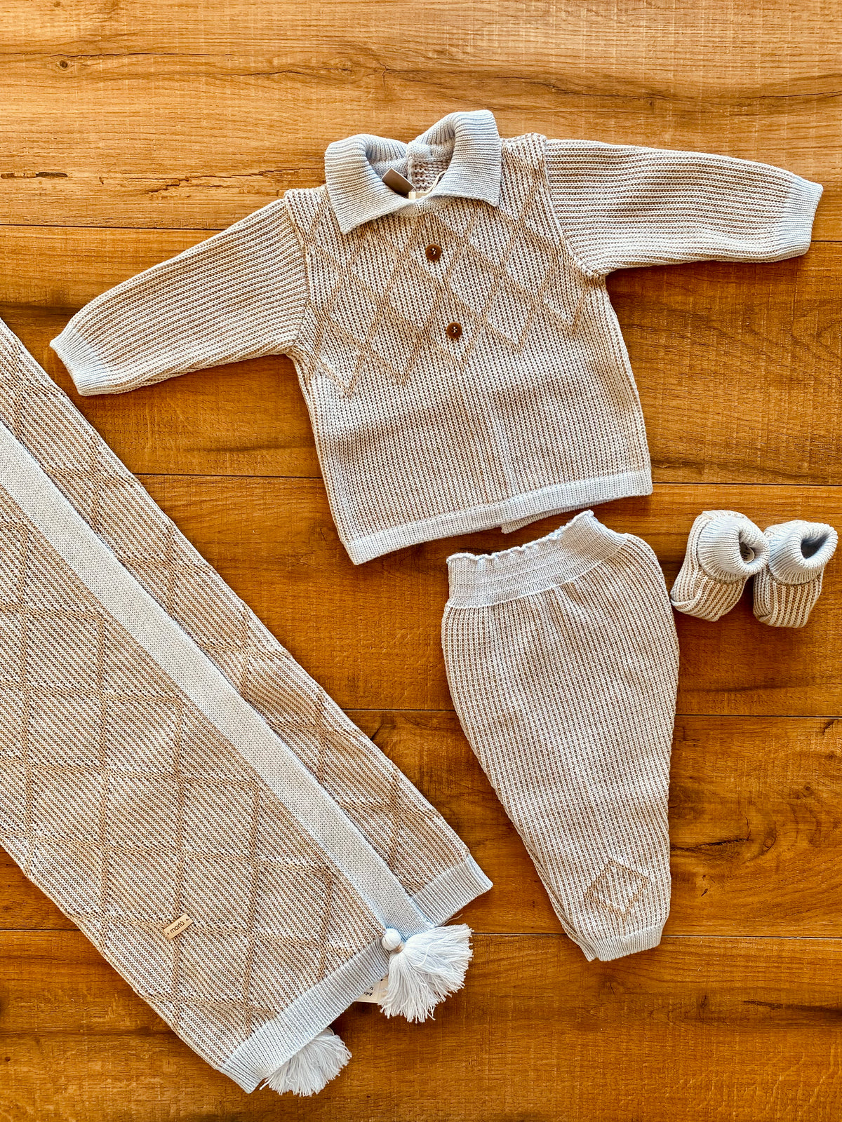 Two-piece baby suit in wool for him - Marlu°® winter collection