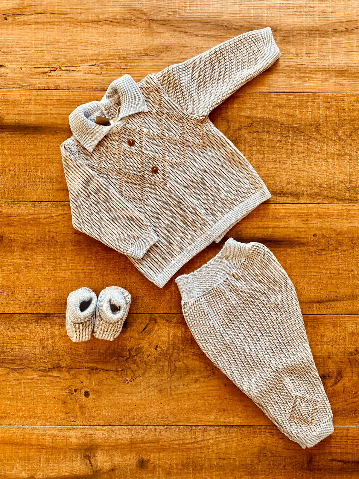 Two-piece baby suit in wool for him - Marlu°® winter collection