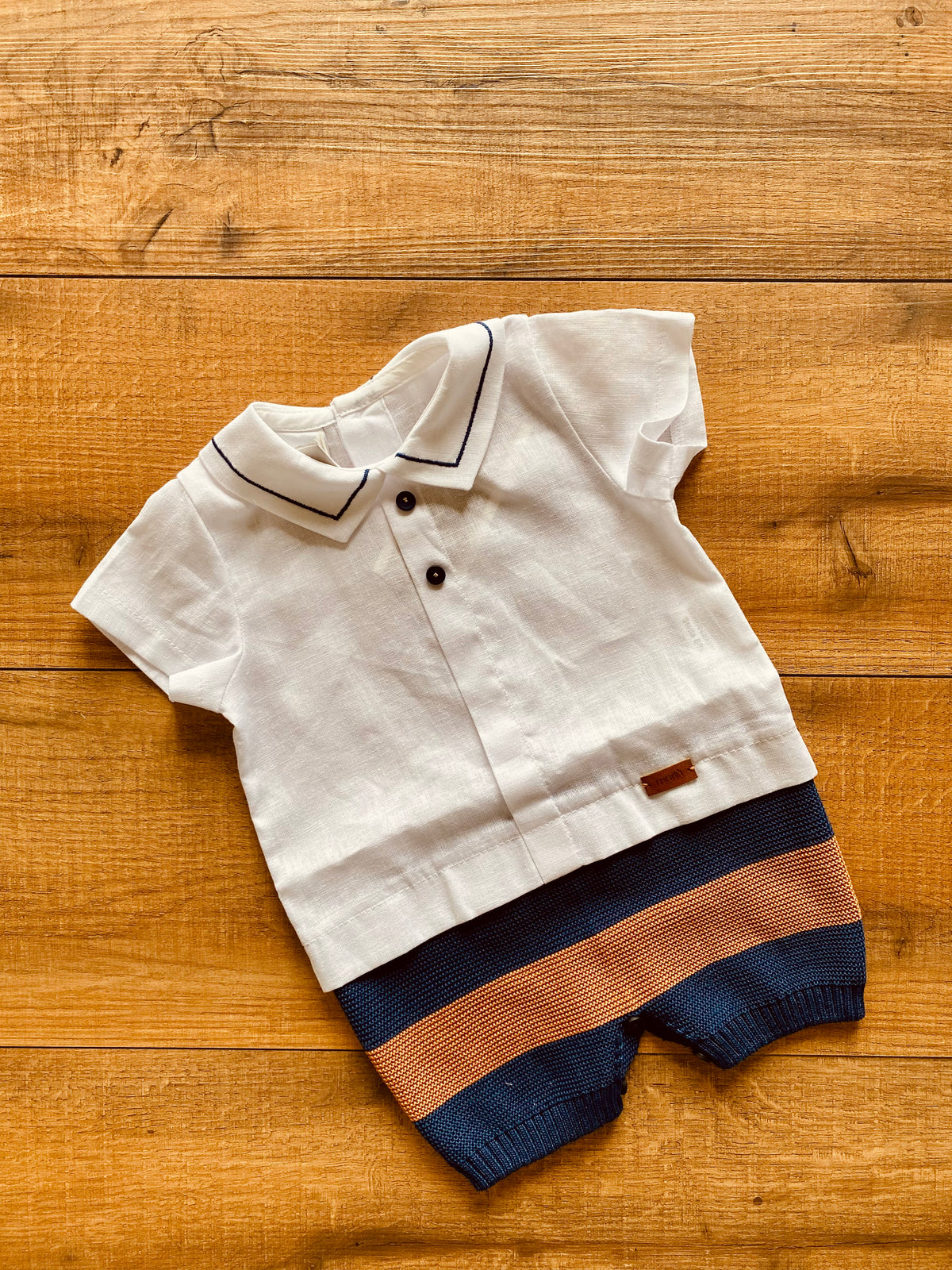 Bodysuit for him in cotton and fresh linen - NEW Marlu°® Summer collection